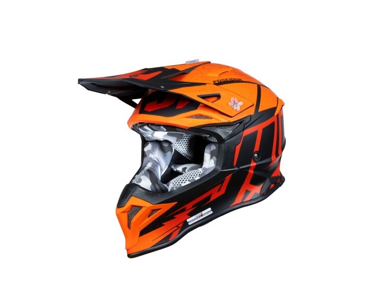 Casco Just1 J-39 Poseidon Naranja Negro Rojo |6060040151006|