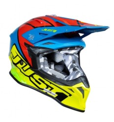 Casco Just1 J-39 Thruster Amarillo Fluor Azul Rojo Negro |6060040194007|