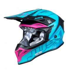 Casco Just1 J-39 Thruster Negro Azul Fucsia |6060040219007|