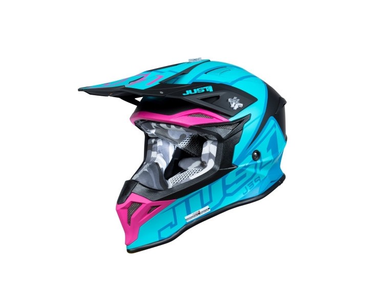 Casco Just1 J-39 Thruster Negro Azul Fucsia |6060040219007|