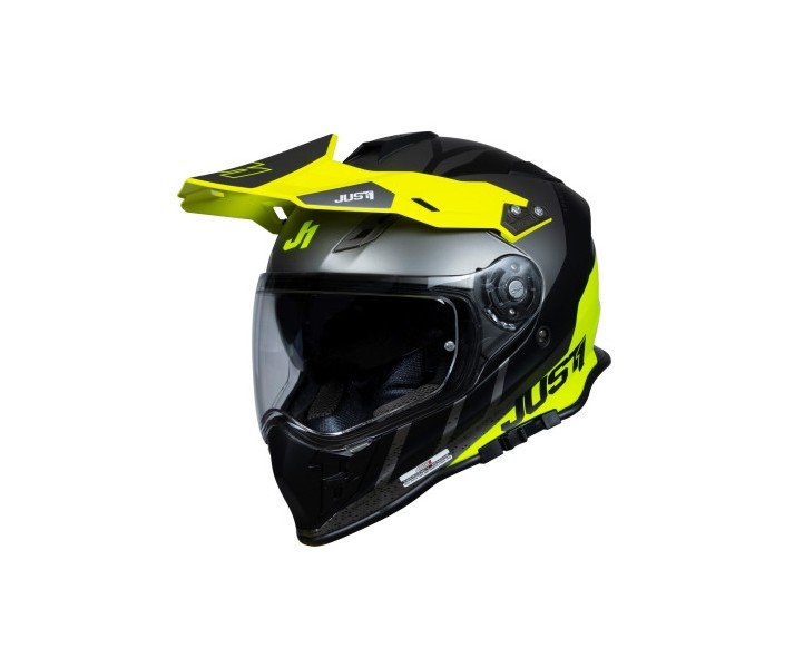 Casco Just1 J-34 Pro Outerspace Negro Titanio Amarillo Fluor |6070050194003|