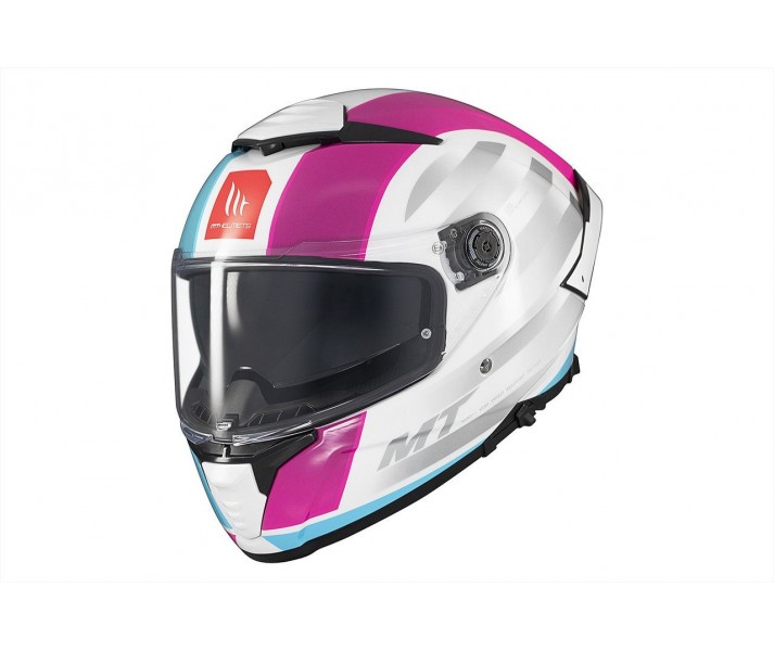 Casco Mt Thunder 4 Sv Treads C8 Gris Azul Rosa Brillo |308B37281|