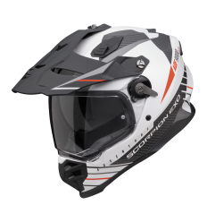 Casco Scorpion Adf-9000 Air Feat Blanco Negro Rojo |184-472-292|