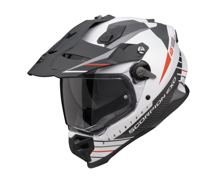 Casco Scorpion Adf-9000 Air Feat Blanco Negro Rojo |184-472-292|