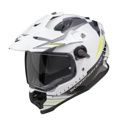 Casco Scorpion Adf-9000 Air Feat Blanco Negro Amarillo Fluor |184-472-346|