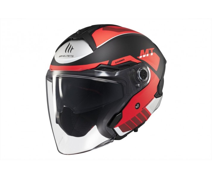 Casco Mt Cosmo Sv Cruiser B5 Rojo Negro Gris Mate |1361B621351|