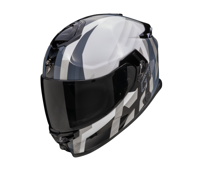 Casco Scorpion Exo-Gt Sp Air Touradven Blanco Perla Plata |150-467-281|