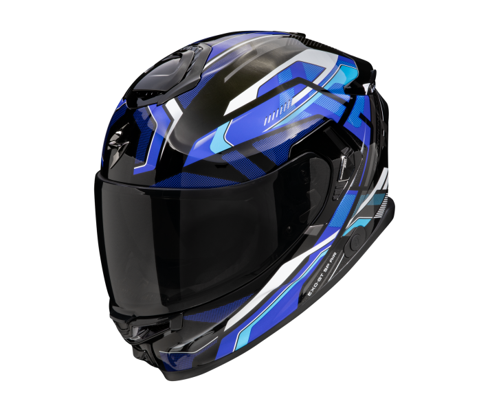 Casco Scorpion Exo-Gt Sp Air Augusta Negro Gris Azul |150-465-340|