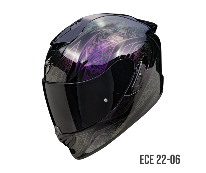 Casco Scorpion EXO-1400 Evo II Air Fantasy Negro Camaleonte |140-059-38|