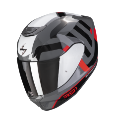 Casco Scorpion Exo-391 Arok Gris Rojo Negro |139-417-313|