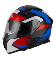 Casco Nzi Go Rider Quadri Negro Rojo Azul Brillo |150336A415|