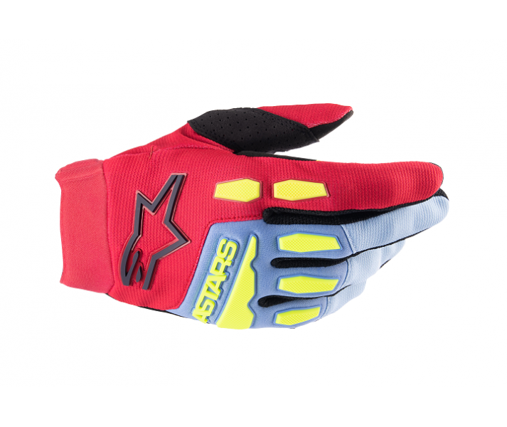 Guantes Alpinestars Infantil Full Bore Azul Claro Rojo Negro |3543622-7067|