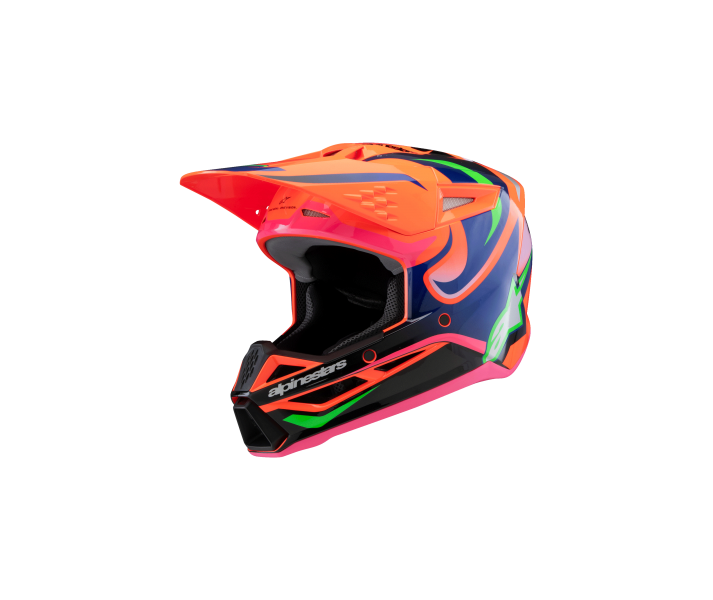 Casco Alpinestars Sm3 Infantil Deegan Naranja Morado Rosa |8301525-433|