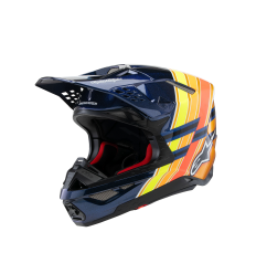 Casco Alpinestars S-M10 Edición Limitada 25 Azul Naranja Amarillo Rojo Brillo