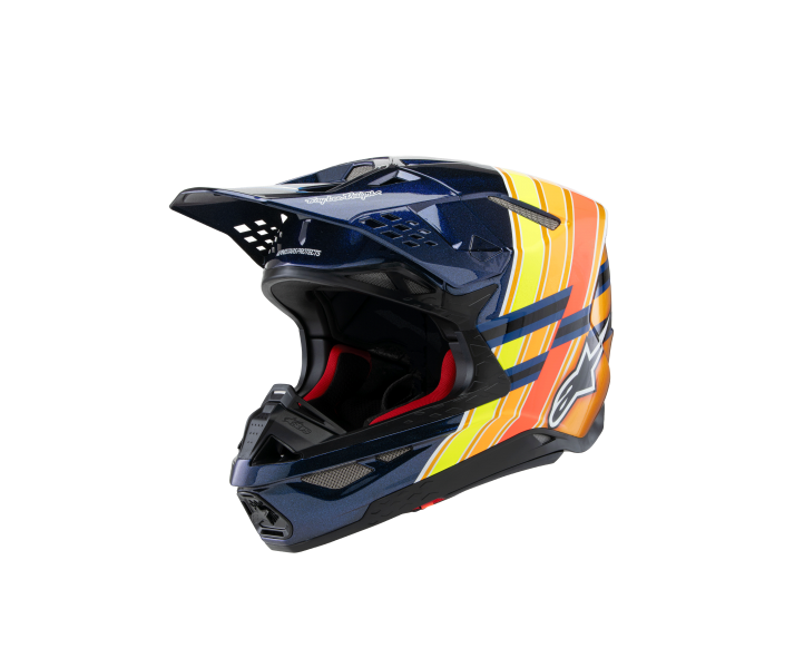 Casco Alpinestars S-M10 Edición Limitada 25 Azul Naranja Amarillo Rojo Brillo