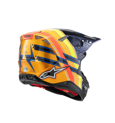 Casco Alpinestars S-M10 Edición Limitada 25 Azul Naranja Amarillo Rojo Brillo