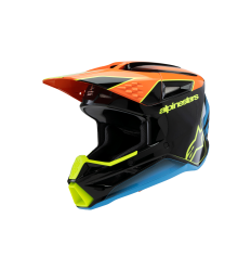 Casco Alpinestars Sm3 Infantil Fray Negro Naranja Amarillo Brillo |8301725-1455