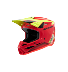 Casco Alpinestars Sm3 Infantil Fray Rojo Amarillo Negro Brillo |8301725-3051|