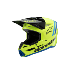 Casco Alpinestars Sm3 Infantil Radium Amarillo Negro Azul Brillo |8301925-5017|