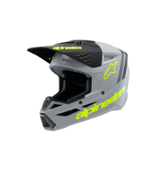 Casco Alpinestars Sm3 Infantil Radium Gris Negro Amarillo Mate |8301925-9510|