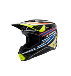 Casco Alpinestars Sm3 Infantil Wurx Negro Amarillo Azul Rojo Brillo |8302125-157