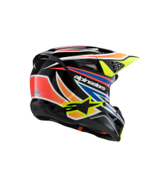 Casco Alpinestars Sm3 Infantil Wurx Negro Amarillo Azul Rojo Brillo |8302125-157