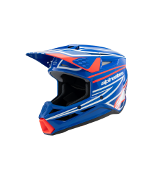 Casco Alpinestars Sm3 Infantil Wurx Azul Rojo Blanco Negro Brillo |8302125-7312|