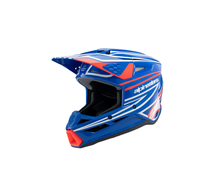 Casco Alpinestars Sm3 Infantil Wurx Azul Rojo Blanco Negro Brillo |8302125-7312|