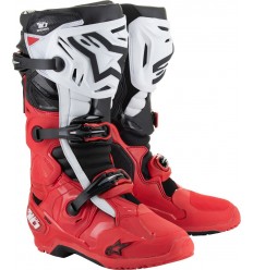 Botas Alpinestars Tech 10 Enduro Rojo Brillo Negro Blanco |2010025-3016|