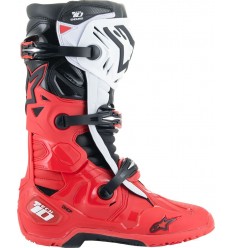 Botas Alpinestars Tech 10 Enduro Rojo Brillo Negro Blanco |2010025-3016|