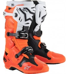 Botas Alpinestars Tech 10 Enduro Naranja Fluor Negro Blanco |2010025-4512|