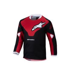Camiseta Alpinestars Infantil Racer Veil Negro Rojo Brillo |3730125-1303|