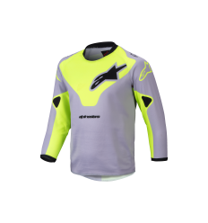 Camiseta Alpinestars Infantil Racer Veil Gris Amarillo Fluor |3730125-9157|