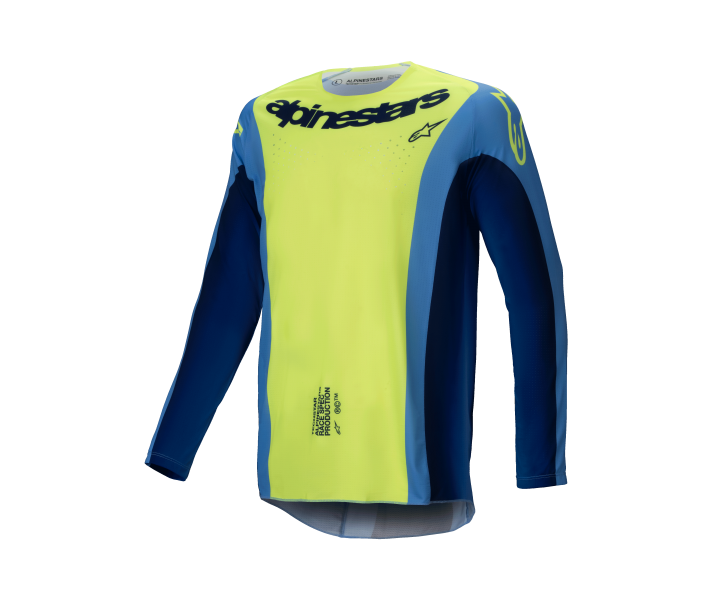 Camiseta Alpinestars Techstar Melt Amarillo Azul Fluor |3760325-557|