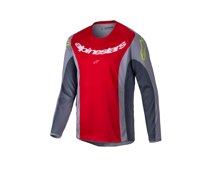 Camiseta Alpinestars Infantil Racer Melt Gris Rojo Brillo |3770125-3046|