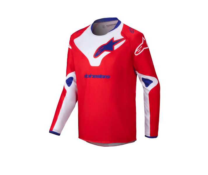 Camiseta Alpinestars Infantil Racer Veil Blanco Rojo Brillo |3770425-3012|