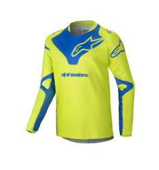 Camiseta Alpinestars Infantil Racer Veil Amarillo Azul Fluor |3770425-557|