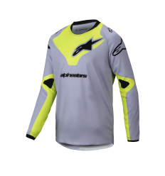 Camiseta Alpinestars Infantil Racer Veil Gris Amarillo Fluor |3770425-9157|