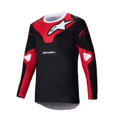 Camiseta Alpinestars Racer Veil Negro Rojo Brillo |3760425-1303|