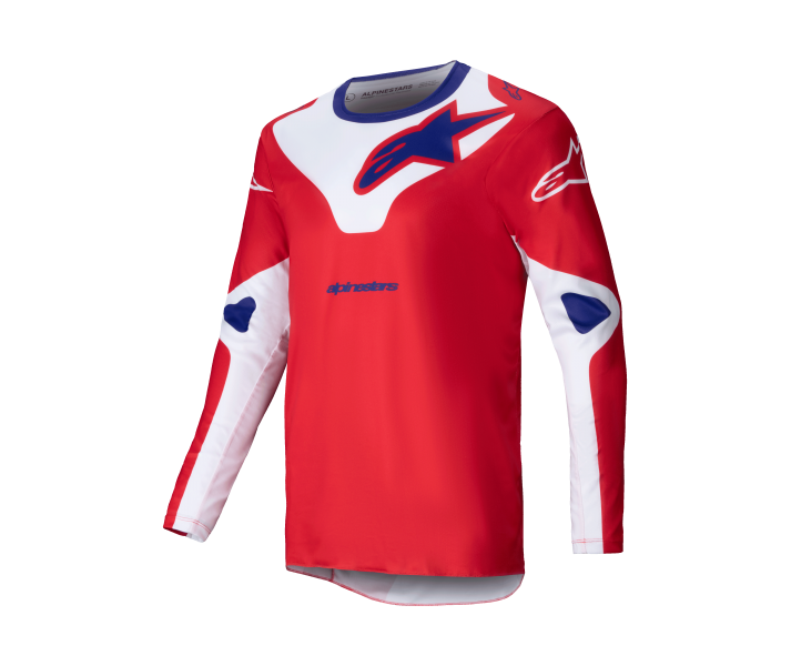 Camiseta Alpinestars Racer Veil Blanco Rojo Brillo |3760425-3012|