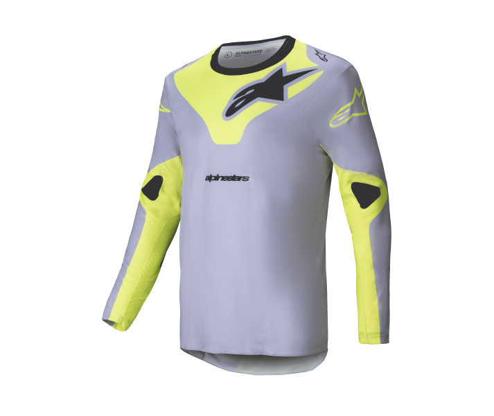 Camiseta Alpinestars Racer Veil Gris Amarillo Fluor |3760425-9157|