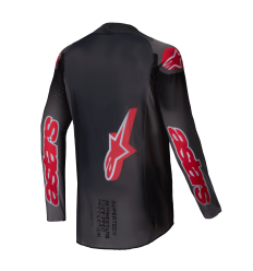 Camiseta Alpinestars Supertech Lipan Negro Gris Rojo Brillo |3760625-1407|