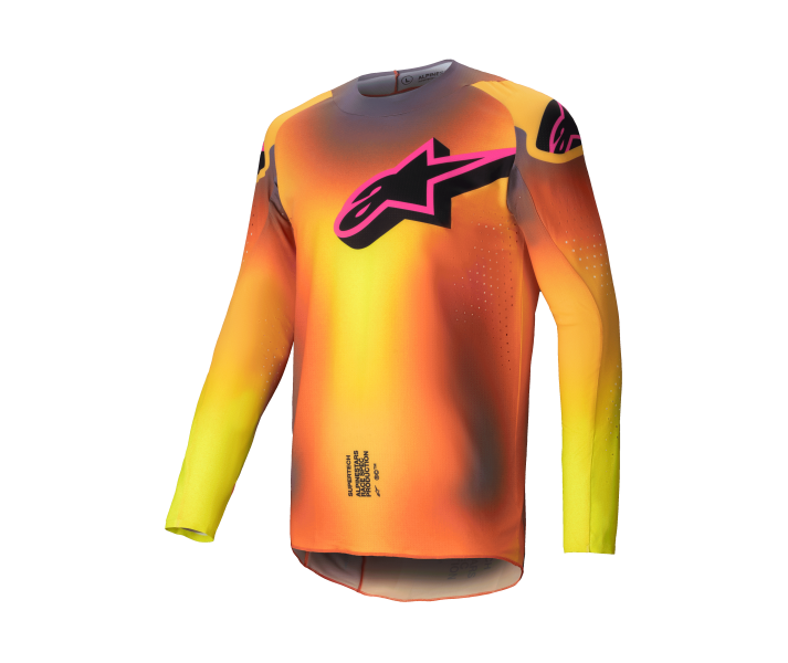 Camiseta Alpinestars Supertech Lipan Amarillo Rosa |3760625-516|