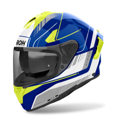 Casco Airoh Spark 2 Chrono Azul Amarillo Brillo |SP2C18|