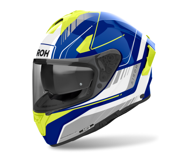 Casco Airoh Spark 2 Chrono Azul Amarillo Brillo |SP2C18|