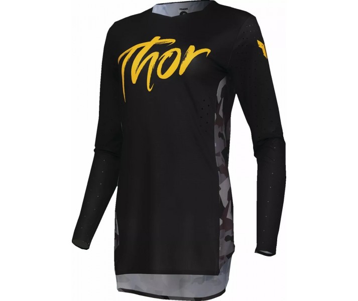 Camiseta Thor Mujer Sport Shadow Negro Amarillo Gris |29110325|