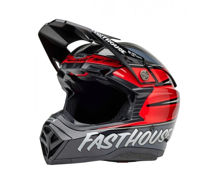 Casco Bell Moto10 Spherical Mips Fasthouse Ditd 25 Gris Rojo Brillo |8009291001|