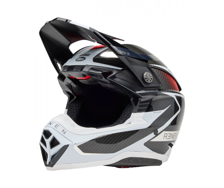 Casco Bell Moto10 Spherical Mips Fasthouse Renen Raycon Negro Blanco Mate Brillo