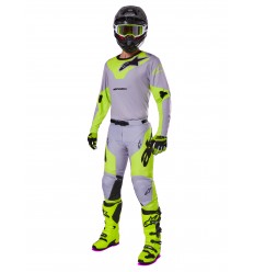 Traje Alpinestars Racer Veil Gris Amarillo Fluor