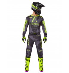 Traje Alpinestars Racer Hollow Camo Oscuro Amarillo Fluor